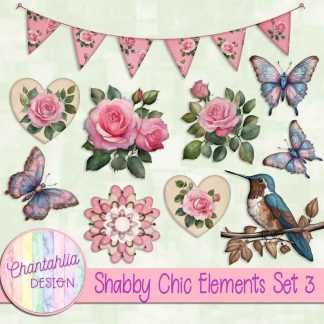 Free design elements in a Shabby Chic theme