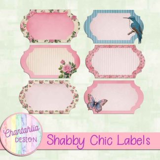 Free labels in a Shabby Chic them