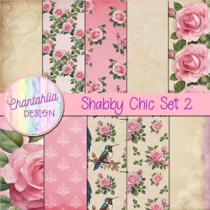 Free digital papers in a Shabby Chic theme