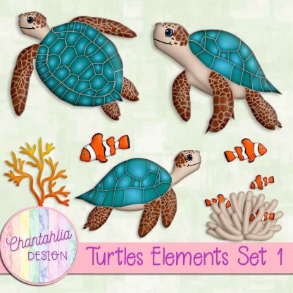 Free design elements in a Turtles theme