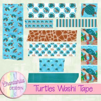 Free washi tape in a Turtles theme