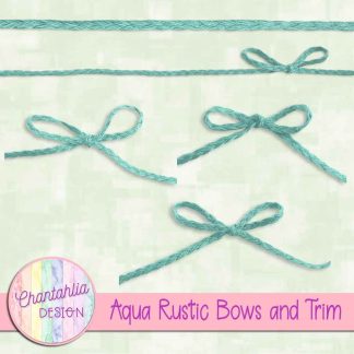 Free aqua rustic bows and trim