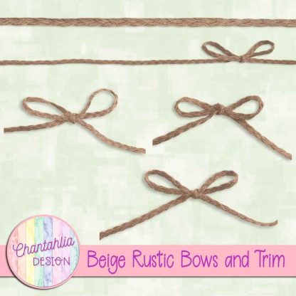 Free beige rustic bows and trim