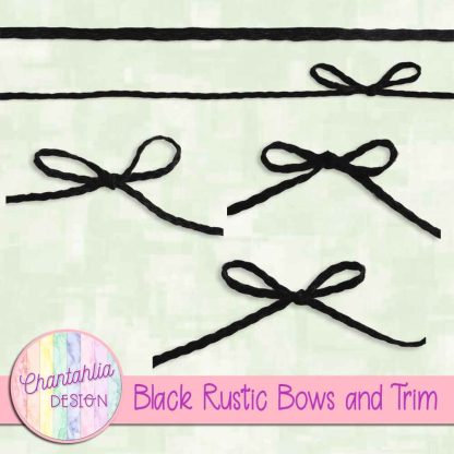 Free black rustic bows and trim