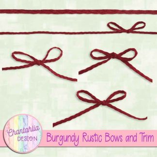 Free burgundy rustic bows and trim