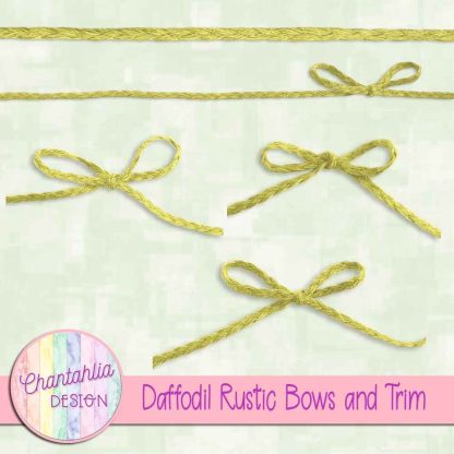 Free daffodil rustic bows and trim