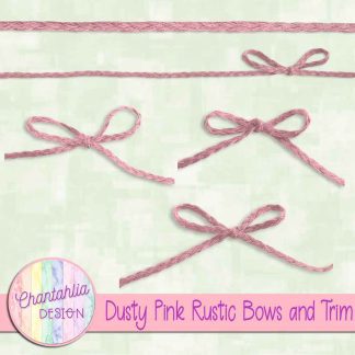 Free dusty pink rustic bows and trim