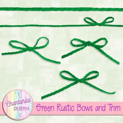 Free green rustic bows and trim