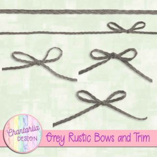 Free grey rustic bows and trim