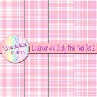 Free lavender and dusty pink plaid digital papers set 2