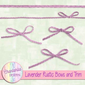 Free lavender rustic bows and trim