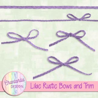 Free lilac rustic bows and trim