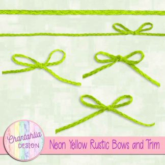 Free neon yellow rustic bows and trim