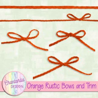 Free orange rustic bows and trim