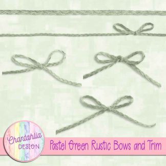 Free pastel green rustic bows and trim