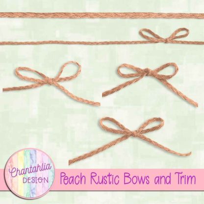 Free peach rustic bows and trim
