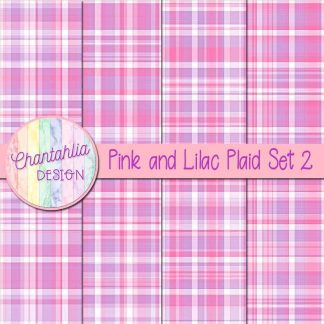 Free pink and lilac plaid digital papers set 2