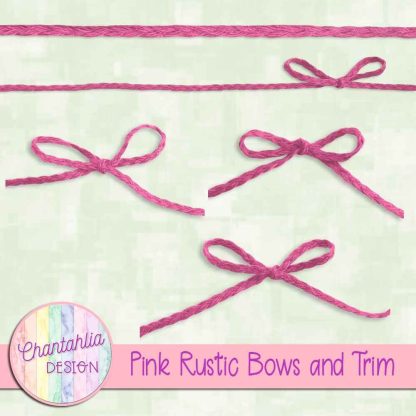 Free pink rustic bows and trim