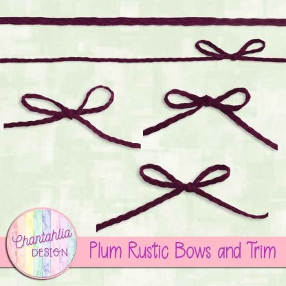 Free plum rustic bows and trim