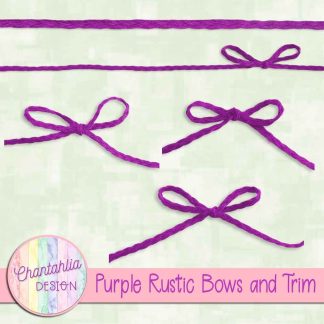 Free purple rustic bows and trim