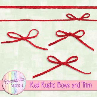 Free red rustic bows and trim