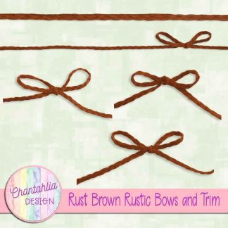 Free rust brown rustic bows and trim