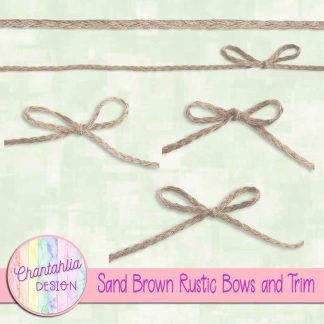 Free sand brown rustic bows and trim