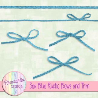 Free sea blue rustic bows and trim