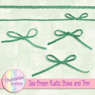 Free sea green rustic bows and trim