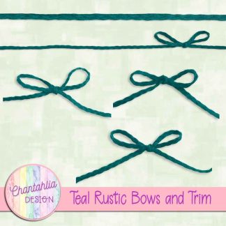 Free teal rustic bows and trim