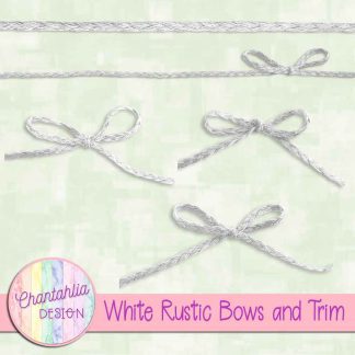 Free white rustic bows and trim