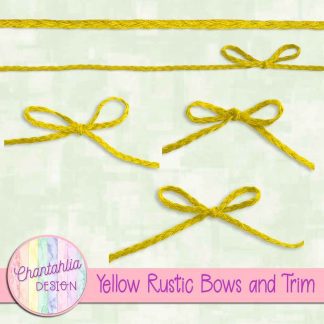 Free yellow rustic bows and trim
