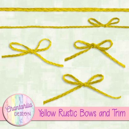 Free yellow rustic bows and trim