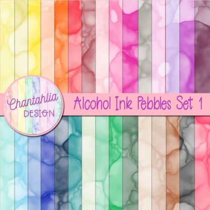 Free alcohol ink pebbles digital papers