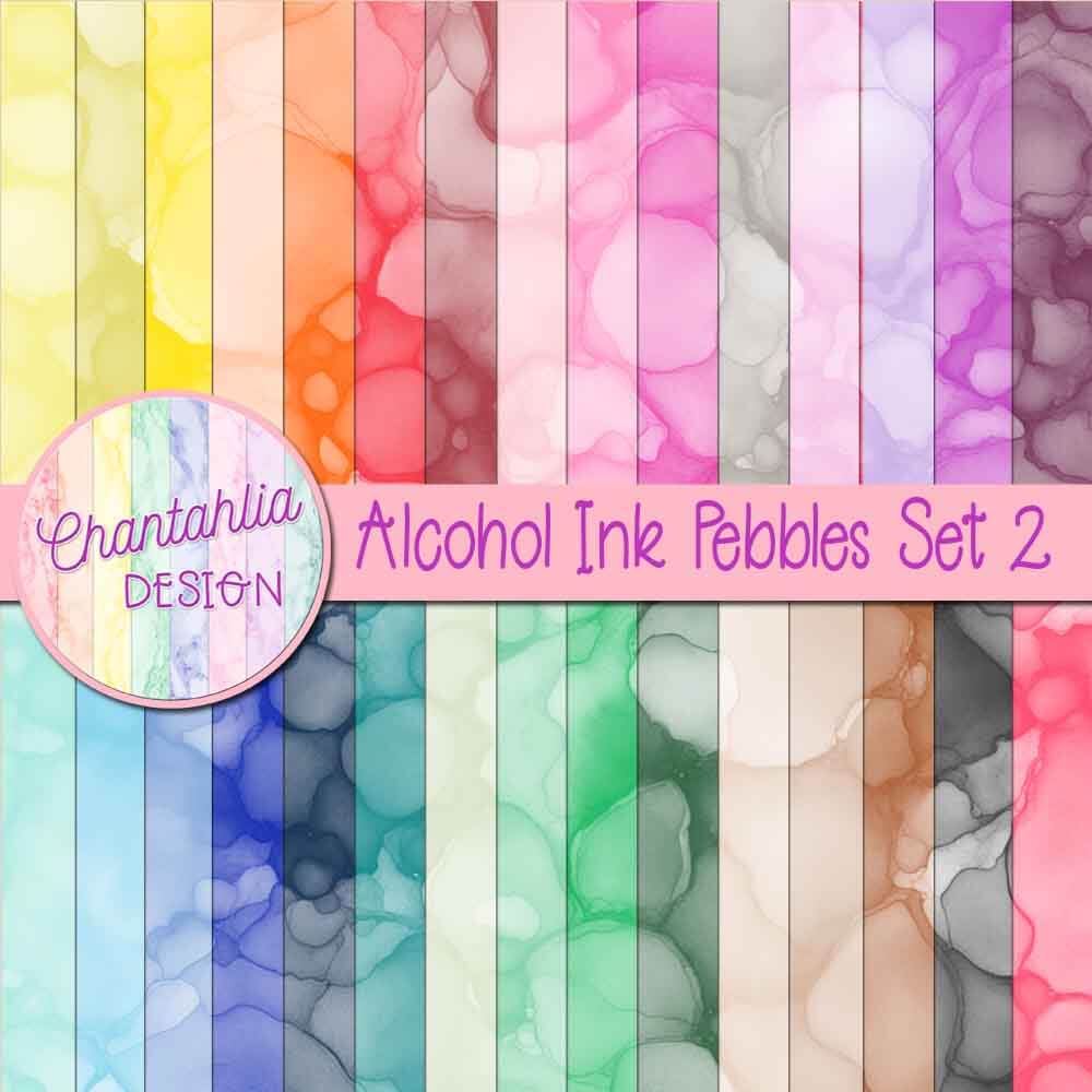 Free alcohol ink pebbles digital papers