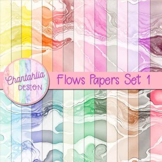Free digital papers featuring a flowing design
