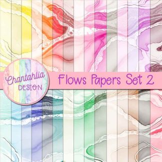 Free digital papers featuring a flowing design
