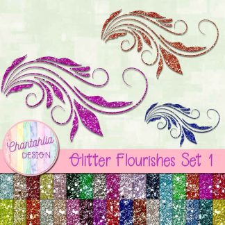 Free glitter flourish embellishments for scrapbooking