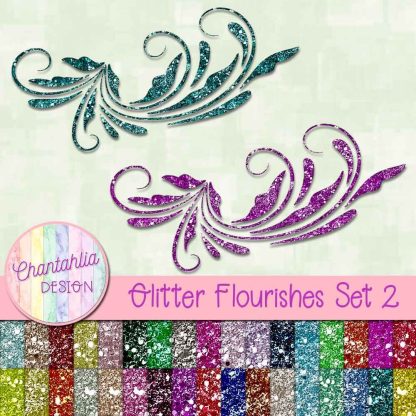 Free glitter flourish embellishments for scrapbooking