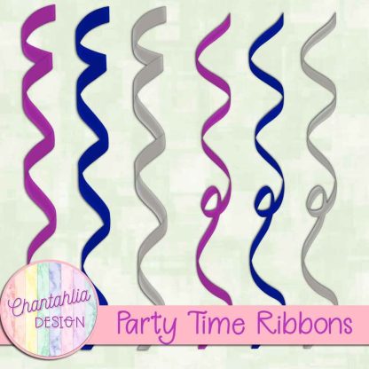 Free ribbons in a Party Time theme