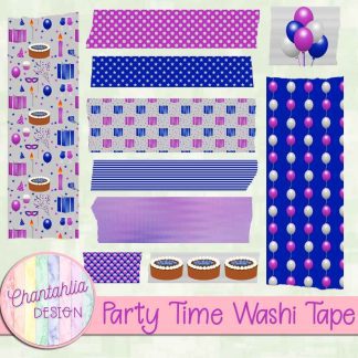 Free washi tape in a Party Time theme