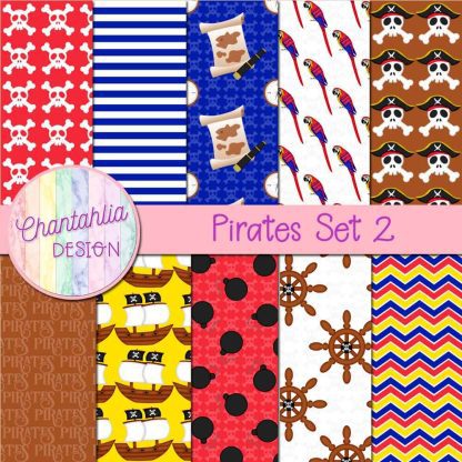 Free digital papers in a Pirates theme