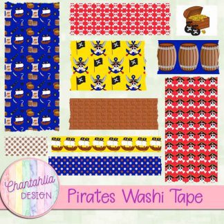 Free washi tape in a Pirates theme
