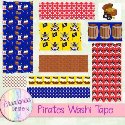 Free washi tape in a Pirates theme