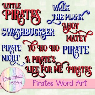 Free word art in a Pirates theme