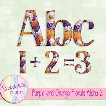 Free alpha in a Purple and Orange Florals theme