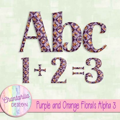 Free alpha in a Purple and Orange Florals theme