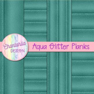 Free aqua glitter planks digital papers