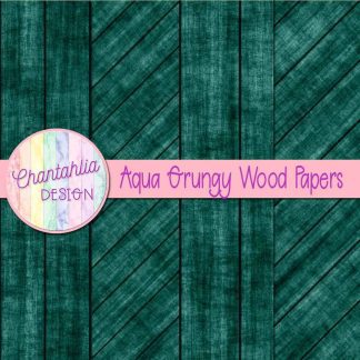 Free aqua grungy wood digital papers