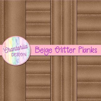 Free beige glitter planks digital papers
